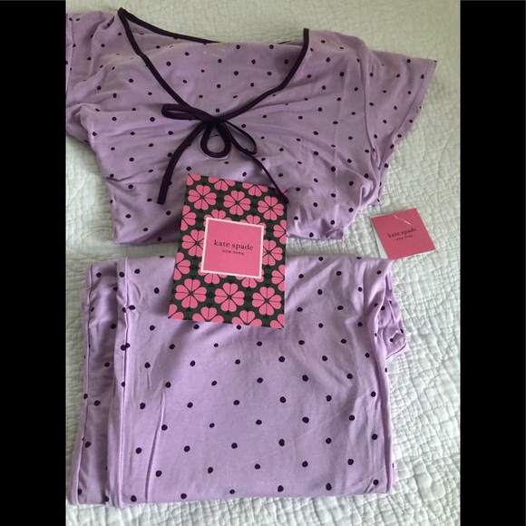 kate spade Other - Kate Spade NWT violet dot pajamas, modal. Cute🥰